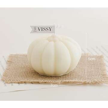 Pumpkin Shaped Scented Candle,150G Fruit Aroma Soy Wax Decorative Candle for Table Photo Prop Birthd...