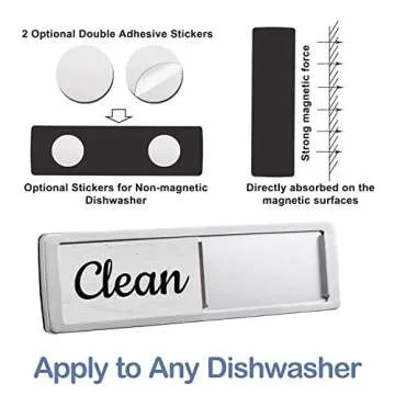 Oxepleus Dishwasher Magnet Clean Dirty Sign for Kitchens