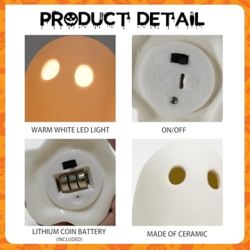 Cute Ghost Light Up Halloween Decor for Spooky Holidays
