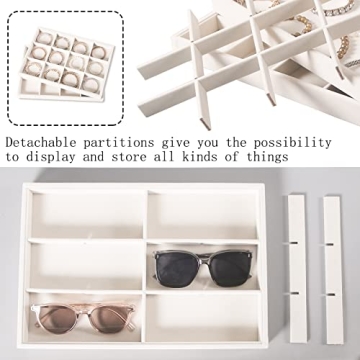 Coward 2PC Velvet Jewelry Organizer for Elegant Display