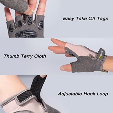 Glofit Lightweight Fingerless Gym Workout Gloves