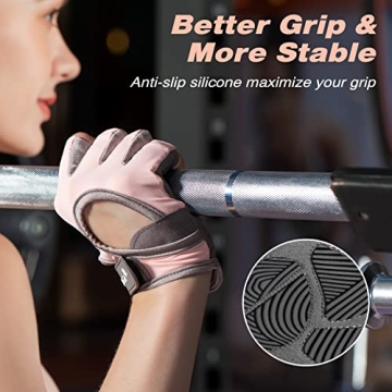 Glofit Lightweight Fingerless Gym Workout Gloves