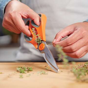 Fiskars All-purpose Kitchen Shears (8 Inch), 510041-1001,Orange