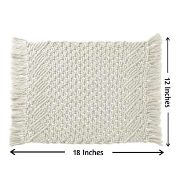Folkulture Macrame Placemats Set - Elegant Cotton Decor
