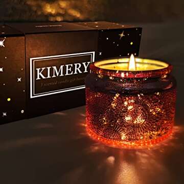 Aromatherapy Candle Scented Candles Gift Set for Women Soy Candles for Home Jar Small Candles Lavend...