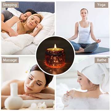 Aromatherapy Candle Scented Candles Gift Set for Women Soy Candles for Home Jar Small Candles Lavender Candles Household Stress Relief Candles Thanksgiving Birthday Valentine’s Day Yoga Mother Gift