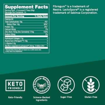 Bulletproof Unflavored Gut Health Collagen Protein, 14 Ounces, 10g Grass-Fed Collagen Peptides for G...