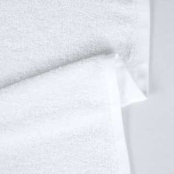 Amazon Basics 100% Cotton hand towel for bathroom - 24 Pack white towels (16 x 26 inches)