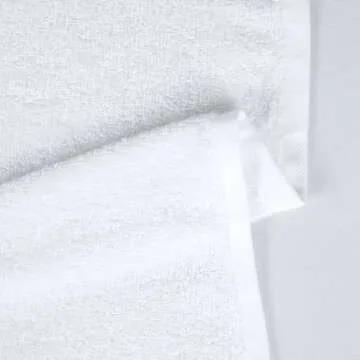 Amazon Basics 100% Cotton hand towel for bathroom - 24 Pack white towels (16 x 26 inches)