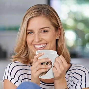 Caliamary Heat Changing Mug, Funny Cat Heat Changing Ceramic Coffee Mug, 11 oz Heat Sensitive Color Changing Coffee Mug Cup, Cute Xmas Gift Mug for Women Men Kids (Cat)