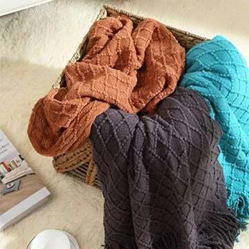 CREVENT Cozy Lightweight Throw Blanket for Home and Travel
