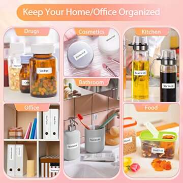 JADENS Label Maker Machine, D11 Portable Bluetooth Printer for Labeling, Home, Office, Organization, Mini Label Maker Machine with Tape, Multiple Templates Available for Phone, Handheld Labeler, Pink