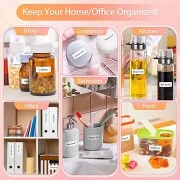 JADENS Label Maker Machine, D11 Portable Bluetooth Printer for Labeling, Home, Office, Organization, Mini Label Maker Machine with Tape, Multiple Templates Available for Phone, Handheld Labeler, Pink