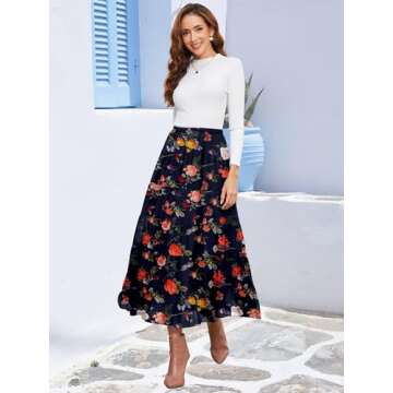 NASHALYLY Women's Chiffon Maxi Skirt - Elegant and Versatile