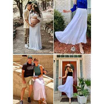 NASHALYLY Women's Chiffon Maxi Skirt - Elegant and Versatile