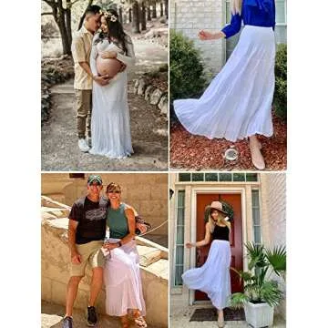 NASHALYLY Women's Chiffon Maxi Skirt - Elegant and Versatile