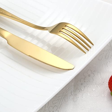 Briout Gold Silverware Set for Elegant Dining