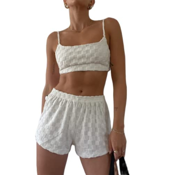 Yuemengxuan Women 2 Piece Floral Sets Y2k Long Sleeve Crop Tops Skinny Tee Shirt High Waist Shorts O...