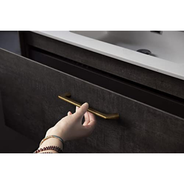 Goo-Ki Antique Brass Cabinet Pulls - Elegant 6 Pack