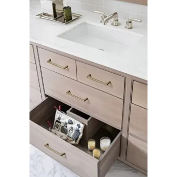 Goo-Ki Antique Brass Cabinet Pulls - Elegant 6 Pack