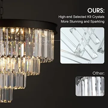 Modern Crystal Chandelier - 12-Light Elegance for Your Home