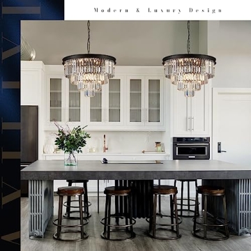 Modern Crystal Chandelier - 12-Light Elegance for Your Home