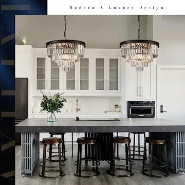 Modern Crystal Chandelier - 12-Light Elegance for Your Home