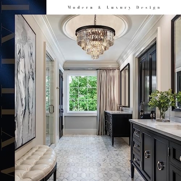 Modern Crystal Chandelier - 12-Light Elegance for Your Home