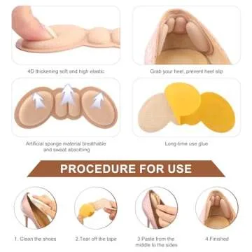 Riootlnm Heel Pads for Perfect Fit and Comfort