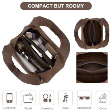 JQWSVE Suede Tote Bag for Women Trendy Suede Handbag Top-handle Satchel Bag Designer Shoulder Crossbody Tote Purse