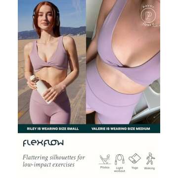 PAVOI ACTIVE FlexFlow Collection | Women's Twist-Front Moisture-Wicking Reversible Padded Sports Bra...