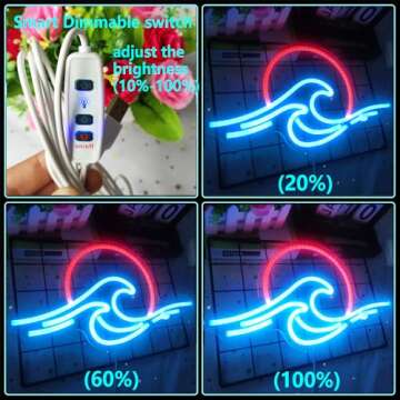Sunrise Sunset Neon Sign - Dimmable Wave Decor for All