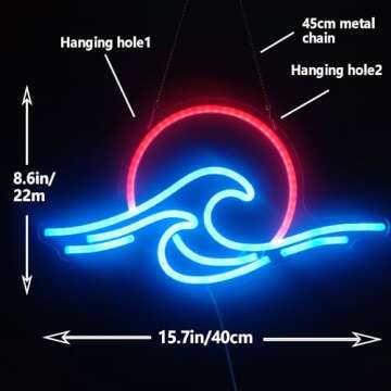 Sunrise Sunset Neon Sign - Dimmable Wave Decor for All