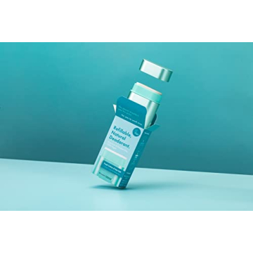 Wild - Natural Refillable Deodorant - Vegan & Eco-Friendly - Aluminum Free - Long Lasting Protection - Natural Ingredients - Starter Kit - Aqua Case, Fresh Cotton & Sea Salt Refill - 1.4oz