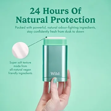 Wild - Natural Refillable Deodorant - Vegan & Eco-Friendly - Aluminum Free - Long Lasting Protection - Natural Ingredients - Starter Kit - Aqua Case, Fresh Cotton & Sea Salt Refill - 1.4oz