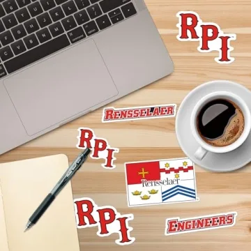 RPI Spirit Logos 50ct Vinyl Stickers for Fans and Crafters