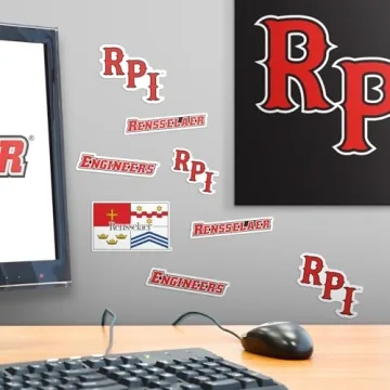 RPI Spirit Logos 50ct Vinyl Stickers for Fans and Crafters