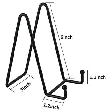 Decolore 3 Pack 6 Inch Metal Display Stands for Artworks