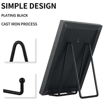 Decolore 3 Pack 6 Inch Metal Display Stands for Artworks