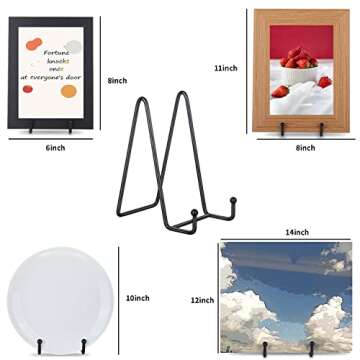 Decolore 3 Pack 6 Inch Metal Display Stands for Artworks