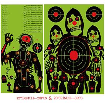 Faxyxy Zombie Joker Shooting Targets - 27 Fun Paper Targets for Shooting Range