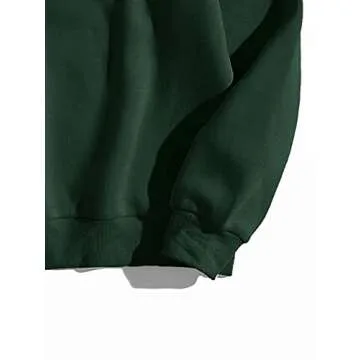 SAFRISIOR Women Mushroom Graphic Print Thermal Sweatshirt Oversized Crew Neck Long Sleeve Drop Shoulder Pullover Green