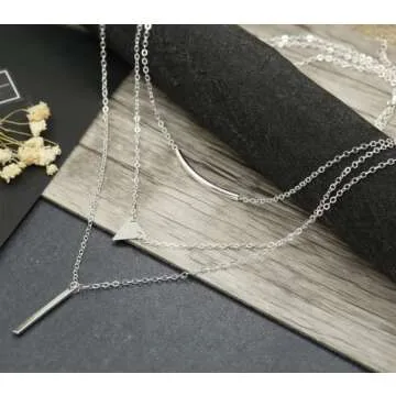 FINREZIO 12 PCS Gold Plated Layered Necklace Set