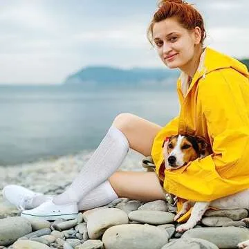 Geyoga 3 Pairs Slouch Socks Scrunch Cotton Knit Boot Soft Long Winter Stacked Socks for Women(5-8,Black, White, Gray)