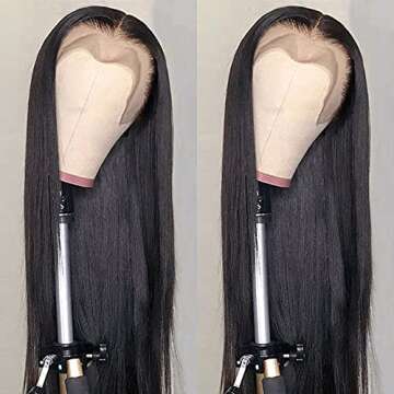 ANDRIA Lace Front Wig 24 Inches Natural Look for Women