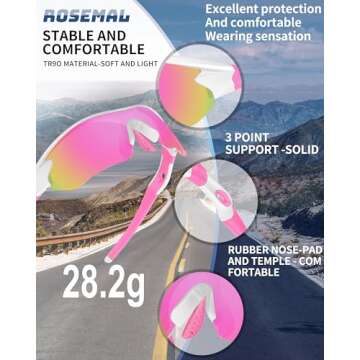 Polarized Sports Sunglasses for Men Women Youth Baseball Running Fishing Tennis Golf Cycling Driving Motor TAC UV400 TR90