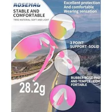 Polarized Sports Sunglasses for Men Women Youth Baseball Running Fishing Tennis Golf Cycling Driving Motor TAC UV400 TR90