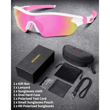 Polarized Sports Sunglasses for Men Women Youth Baseball Running Fishing Tennis Golf Cycling Driving Motor TAC UV400 TR90