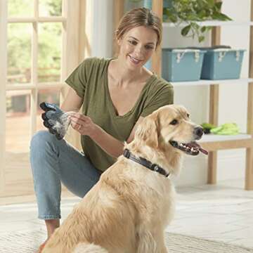 SHED-MASTER Pet Grooming Gloves - Gentle De-shedding Solution