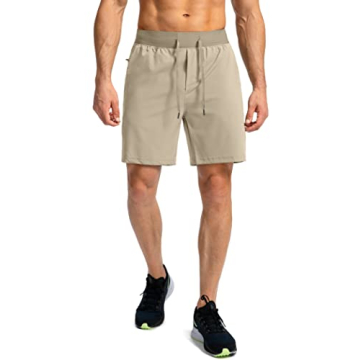 Men's Quick Dry Running Shorts with Zipper Pockets
